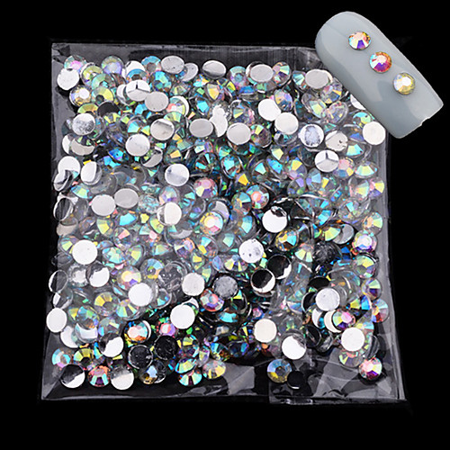 

1000pcs pack 4mm new arrive glitter acrylic nail art ab crystal rhinestone charm diy beauty 3d nail decoration tools
