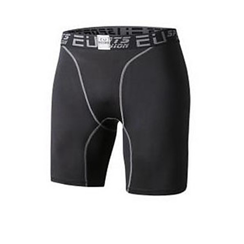 

Men's Running Shorts Gym Workout Exercise & Fitness Running Breathable Quick Dry Comfortable Sport Solid Colored Black Gray / Short Sleeve
