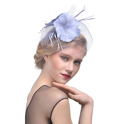 

Tulle / Feather / Net Fascinators with 1 Wedding / Special Occasion Headpiece