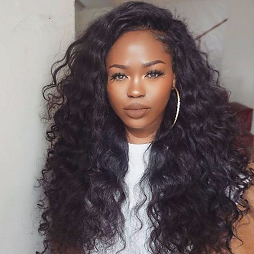 

Virgin Human Hair Unprocessed Human Hair Glueless Full Lace Full Lace Lace Front Wig Free Part style Brazilian Hair Curly Natural Color Wig 130% 150% 180% Density with Baby Hair Natural Hairline