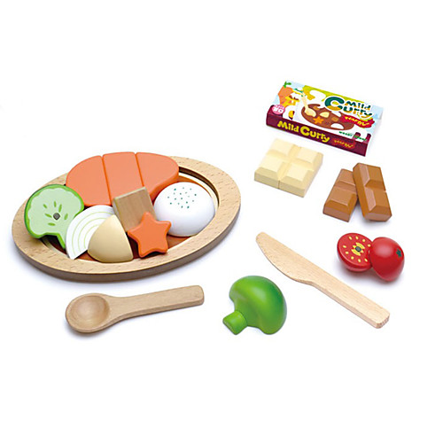 

Toy Kitchen Set Toy Food / Play Food Cutting Play Food Fruits & Vegetables Fruit & Vegetable Cutters Magnetic Wooden Kid's Toy Gift 15 pcs