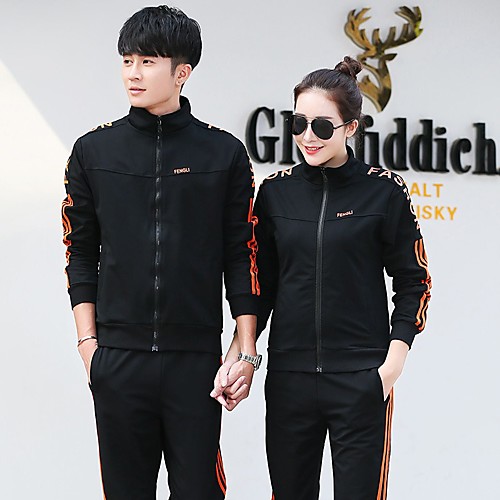 

Men's Women's Running T-Shirt With Pants Sports Exercise & Fitness Beach Running Long Sleeve Plus Size Activewear