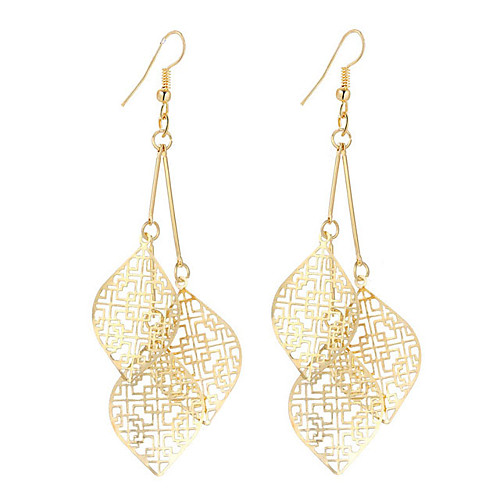 

Women's Drop Earrings Hollow Out Leaf Ladies Dangling Vintage Bohemian Simple Style Fashion Silver Plated Gold Plated Earrings Jewelry Gold / Silver For Christmas Gifts Wedding Party Special Occasion