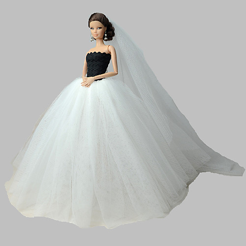 

Doll Dress Wedding For Barbiedoll Organza Dress For Girl's Doll Toy / Kids