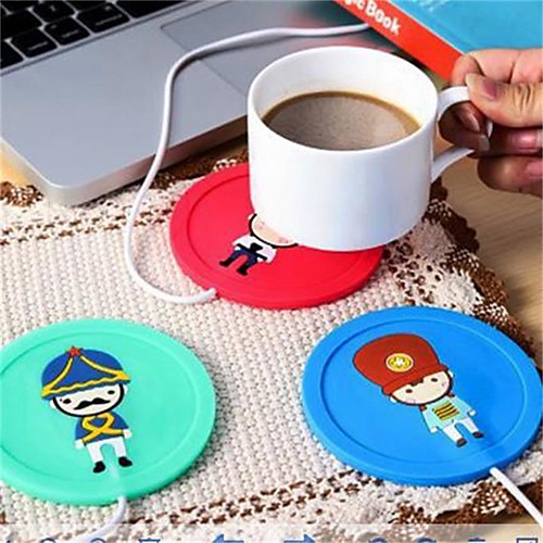 

Cartoon creative silicone electric Insulation coaster USB warm cup heating device Office Coffee Tea Warmer Pad Mat