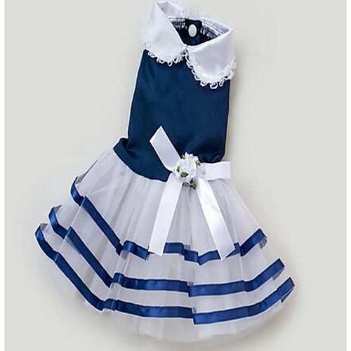 

Dog Dress Dog Clothes Princess Red Blue Pink Cotton Costume For Spring & Fall Summer Men's Women's Casual / Daily Fashion