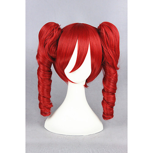 

Synthetic Wig Cosplay Wig Curly Curly With Ponytail Wig Medium Length Red Synthetic Hair Women's Red