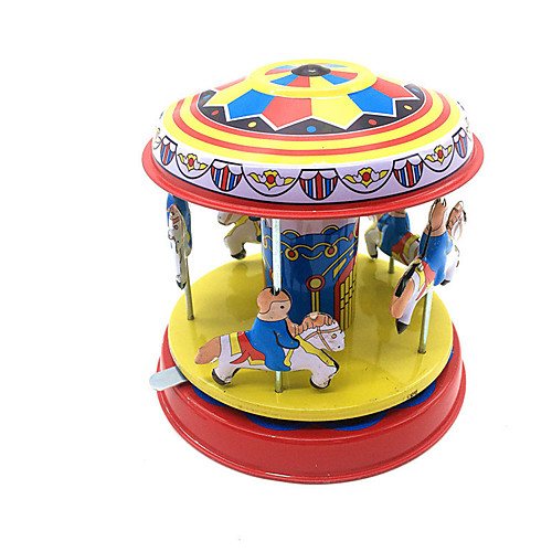 

Wind-up Toy Cute Horse Carousel Merry Go Round Metalic Iron 1 pcs Kid's Boys' Girls' Toy Gift