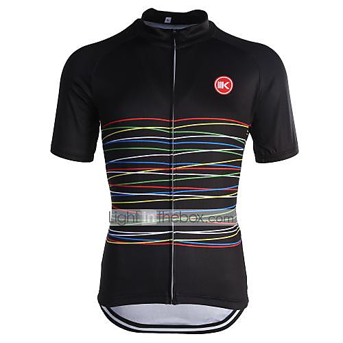 

KEIYUEM Men's Women's Short Sleeve Cycling Jersey Coolmax Silicon Bike Jersey Top Breathable Quick Dry Ultraviolet Resistant Sports Clothing Apparel / Stretchy / Back Pocket / Sweat-wicking