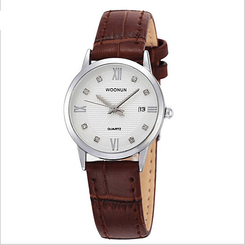 

Men's Fashion Watch Quartz Leather Black / Brown Analog Black Brown Black / Gold