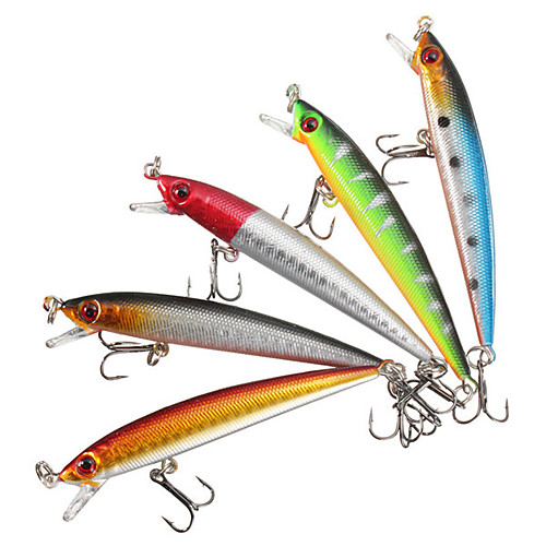 

5 pcs Fishing Lures Hard Bait Minnow Pencil Lure Packs Floating Sinking Bass Trout Pike Sea Fishing Bait Casting Spinning Hard Plastic Plastic / Freshwater Fishing / Bass Fishing / Lure Fishing