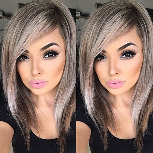 

Synthetic Wig Natural Wave Natural Wave Wig Medium Length Ash Brown#8 Synthetic Hair Women's Brown
