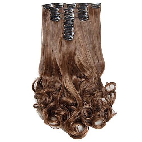 

Hair Piece Curly Wavy Classic Synthetic Hair Hair Extension Clip In Daily