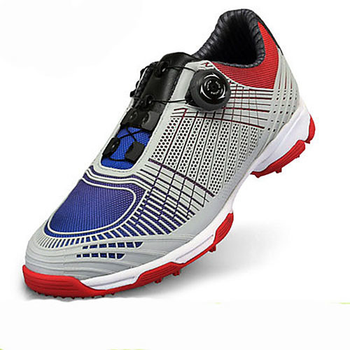 

Men's Golf Shoes Breathable Anti-Slip Anti-Shake / Damping Cushioning Low-Top Leisure Sports Spring Summer Fall Red Blue
