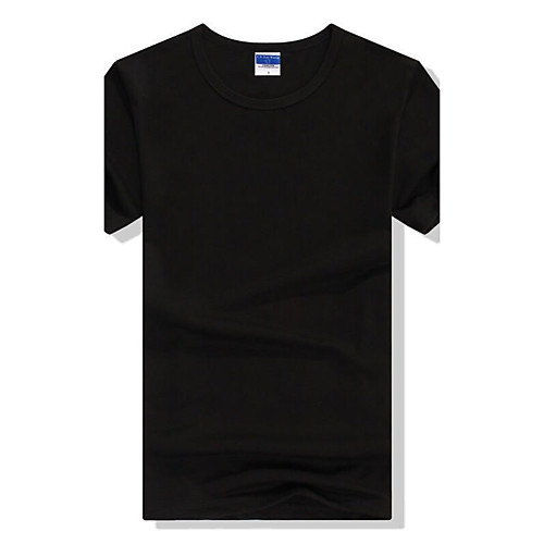 

Men's T shirt Solid Colored Short Sleeve Daily Tops Cotton White Black Blue