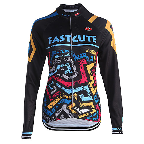 

Fastcute Men's Women's Long Sleeve Cycling Jersey Winter Fleece Coolmax Plus Size Bike Sweatshirt Jersey Top Mountain Bike MTB Road Bike Cycling Breathable Quick Dry Reflective Strips Sports