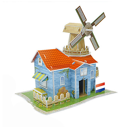 

Toy Car 3D Puzzle Jigsaw Puzzle Windmill Fun Wood Classic Kid's Unisex Toy Gift