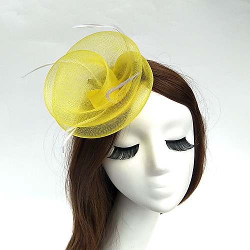 

Tulle / Feather / Net Fascinators / Hats / Birdcage Veils with 1 Wedding / Special Occasion Headpiece