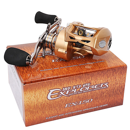 

Fishing Reel Baitcasting Reel 7.0:1 Gear Ratio 9 Ball Bearings for Bait Casting / Lure Fishing - EX150-R