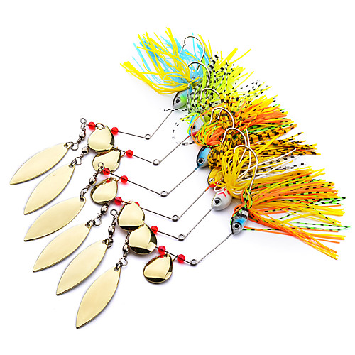 

6 pcs Metal Bait Spinner Baits Fishing Lures Buzzbait & Spinnerbait Metal Bait Sinking Bass Trout Pike Sea Fishing Bait Casting Spinning Lead / Jigging Fishing / Freshwater Fishing / Bass Fishing