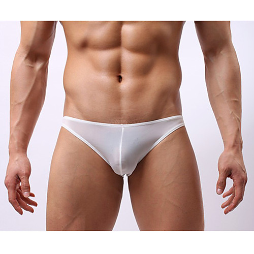 

Men's Super Sexy Briefs Underwear Solid Colored 1 Piece Black White Blushing Pink L XL XXL
