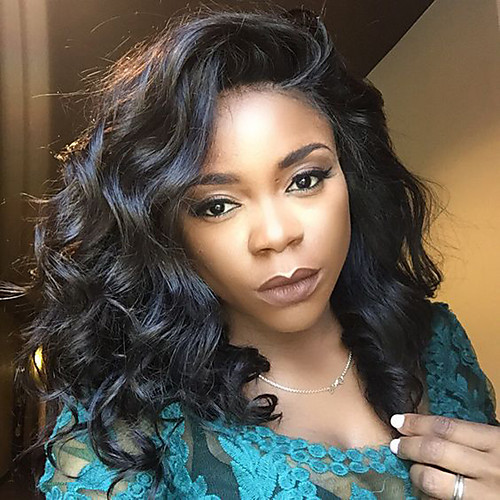 

Human Hair Glueless Lace Front Wig Brazilian Hair Wavy / Loose Wave Wig Short Bob 130% 8-14 inch With Baby Hair / Natural Hairline / For Black Women Black Women's Short / Medium Length Human Hair
