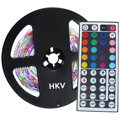 

HKV 5m Flexible LED Strip Lights RGB Tiktok Lights 300 LEDs 3528 SMD 8mm 12 V 1pc