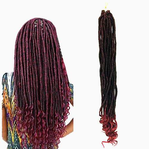 

Faux Locs Dreadlocks Goddess Locs Box Braids Ombre Synthetic Hair Braiding Hair 24 roots / pack / There are 24 roots per pack. Normally five to six pack are enough for a full head.