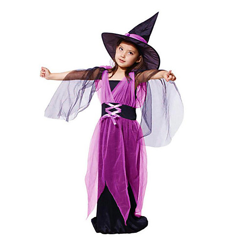 

Witch Cosplay Costume Halloween Props Party Costume Movie Cosplay Purple Dress Christmas Halloween Carnival Polyester