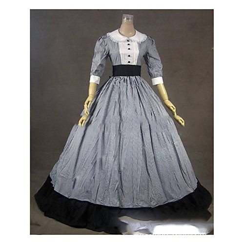 

Gothic Lolita Vacation Dress Dress Women's Girls' Japanese Cosplay Costumes Gray Vintage Cap Sleeve Half Sleeve Floor Length / Gothic Lolita Dress