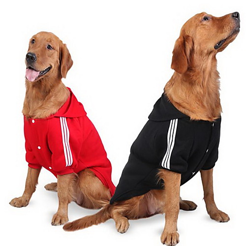 

Dog Shirt / T-Shirt Dog Clothes Solid Colored Black Red Cotton Costume For Summer Men's Casual / Daily