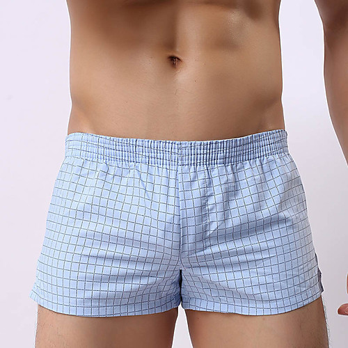 

Men's Super Sexy Boxers Underwear Striped 1 Piece Black White Blue M L XL