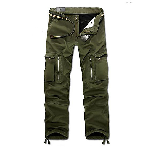 

Men's Streetwear Military Daily Weekend Loose Chinos Tactical Cargo Pants Solid Colored Full Length Black Army Green Khaki