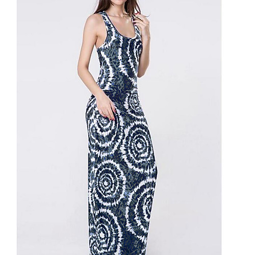 

Women's Strap Dress Maxi long Dress Blue Blushing Pink Dark Gray Orange Navy Blue Sleeveless Leopard Spring Summer Cotton S M L XL