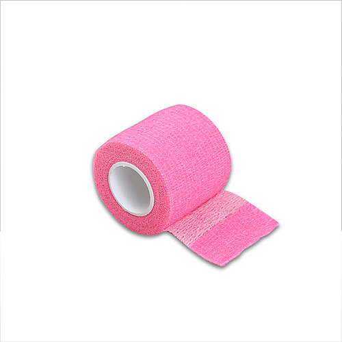 

Disposable Self-adhesive Elastic Bandage Tattoo Grip Cover Rose Red Color 5450cm