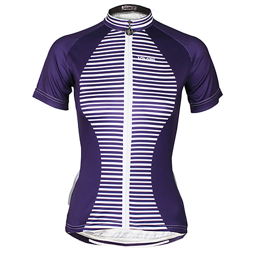 

ILPALADINO Women's Short Sleeve Cycling Jersey Polyester Bike Jersey Top Mountain Bike MTB Road Bike Cycling Quick Dry Ultraviolet Resistant Reflective Strips Sports Clothing Apparel / Stretchy