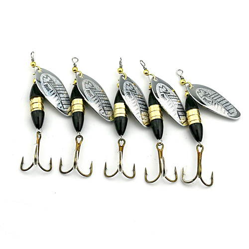 

5 pcs Metal Bait Sinking Bass Trout Pike Bait Casting Carp Fishing Bass Fishing / Lure Fishing / Trolling & Boat Fishing