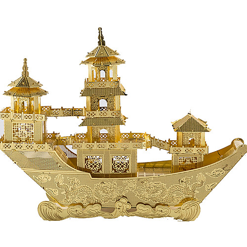 

3D Puzzle Metal Puzzle Model Building Kit Ship Chinese Ancient Ship Fun Metal Alloy Classic Kid's Unisex Toy Gift