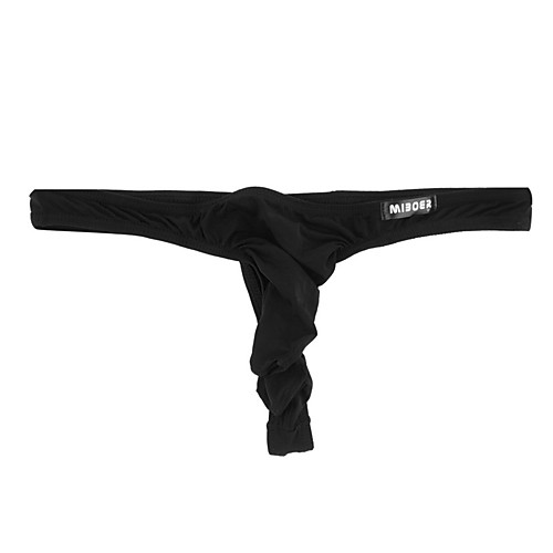 

Men's G-string Underwear Solid Colored 1 Piece Low Waist Black White Blue M L XL