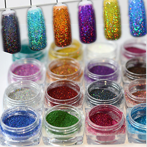 

17pcs/set 17pcs glitter powder Elegant & Luxurious Sparkle & Shine Nail Glitter Glitter Powder for