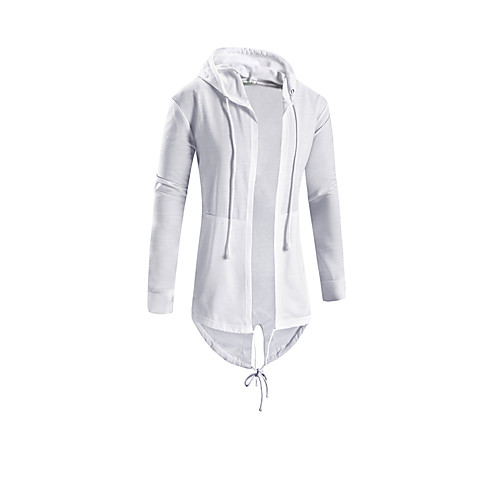 

Men's Hoodie Solid Colored Hooded Sport Casual Daily Basic Hoodies Sweatshirts Long Sleeve Long White Black / Fall / Winter