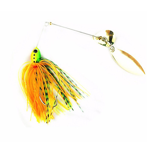 

15g Spinnerbait Buzzbait Bass Fishing Lure Blade Skirt Metal Spoon Spinner Bait Rig Pike Carp Fishing Tackle