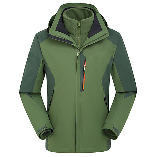 

Women's Unisex Hiking Jacket Winter Outdoor Solid Color Thermal Warm Waterproof Windproof Pants / Trousers Skiing Green