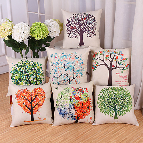

7 pcs Cotton / Linen Pillow Cover Pillow Case, Pattern Traditional / Classic