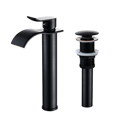 

Faucet Set - Waterfall Oil-rubbed Bronze Centerset Single Handle One HoleBath Taps / Brass