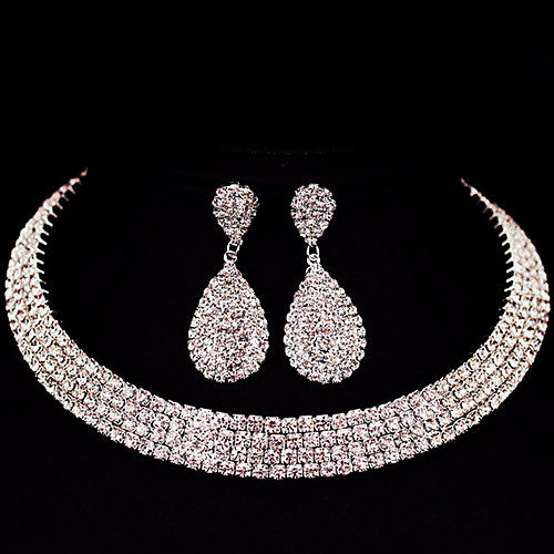 

Women's Jewelry Set Classic Basic Earrings Jewelry Silver For Christmas Gifts Wedding Party Special Occasion Anniversary Birthday / Engagement / Valentine