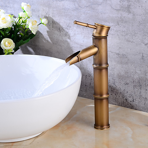 

Bathroom Sink Faucet - Standard Antique Copper Centerset Single Handle One HoleBath Taps