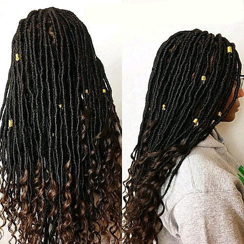 

Faux Locs Dreadlocks Goddess Locs Box Braids Synthetic Hair Braiding Hair 1pack 24 roots / pack 5pack for a head / There are 24 roots per pack. Normally five to six pack are enough for a full head.