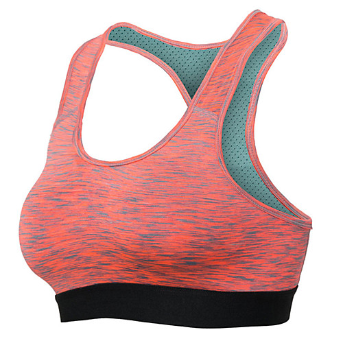 

Women's Sports Bra Sports Bra Top Bralette Racerback Elastane Yoga Running Breathable Anti-Shake / Damping Shockproof Padded Medium Support Violet Black Red Blue Green / Quick Dry / High Elasticity