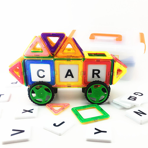 

Magnet Toy Magnetic Blocks Magnetic Tiles Toy Car Building Blocks 3D Puzzle Jigsaw Puzzle Educational Toy Stress Reliever Magnetic DIY Car Kid's / Adults' Boys' Girls' Toy Gift